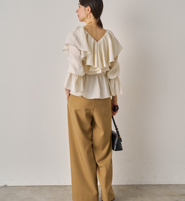  「フリルペプラムブラウス」|シャツ・ブラウス|