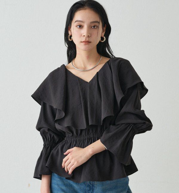  「フリルペプラムブラウス」|シャツ・ブラウス|