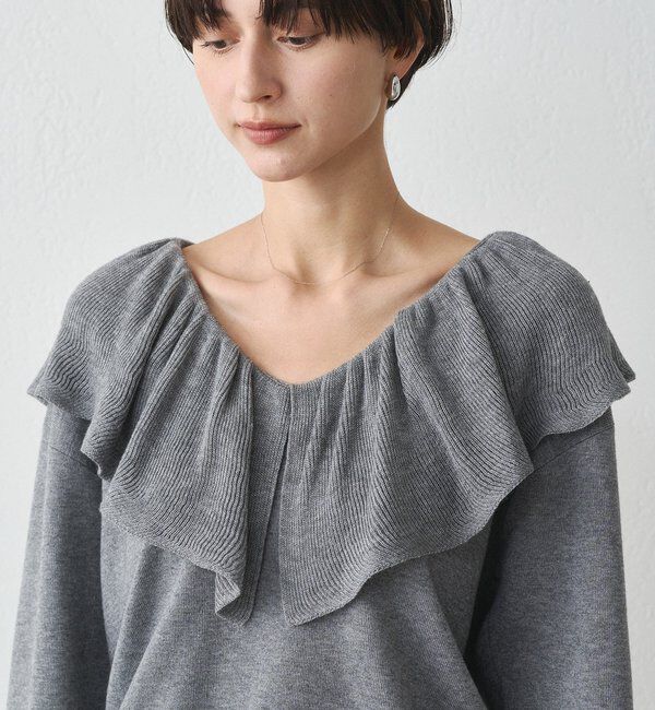  「フリルカラーニット」|ニット・セーター|