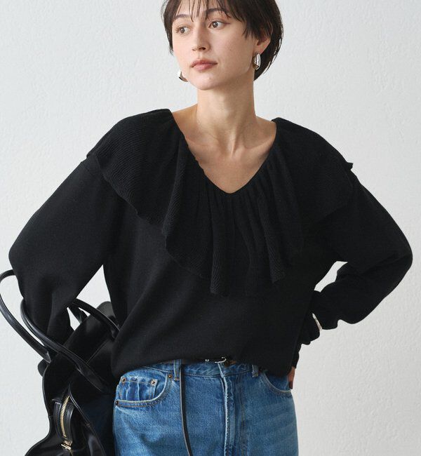  「フリルカラーニット」|ニット・セーター|