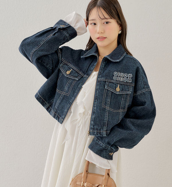  「【WEB限定/REVIVAL】胸ロゴショート丈スエードジップブルゾン」|ブルゾン・スタジャン|