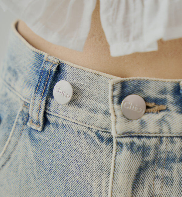  「ポケットレースワイドデニム」|デニム|