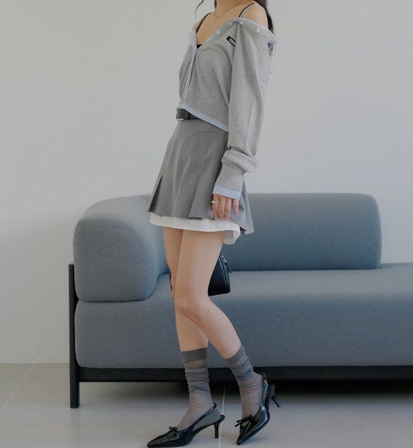  「バックストラップリボンヒールミュール」|パンプス|