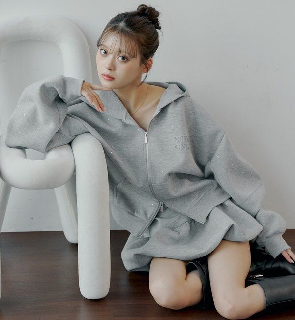  「【セットアップ対応】Wジップボリュームスリーブフードパーカー」|パーカー|