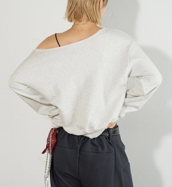  「ELLIOTT NUMBERIHG ONE-SHOULDERSWEATSHIRT」|Tシャツ・カットソー|