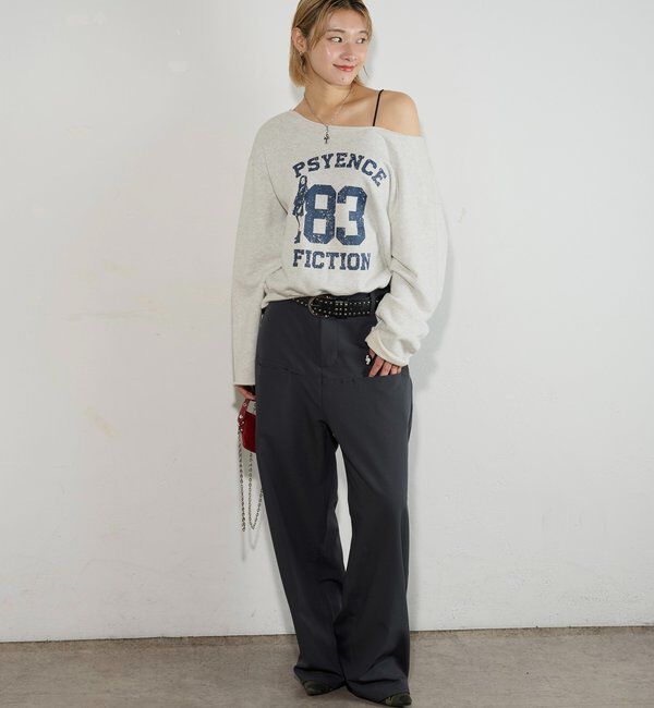  「ELLIOTT NUMBERIHG ONE-SHOULDERSWEATSHIRT」|Tシャツ・カットソー|