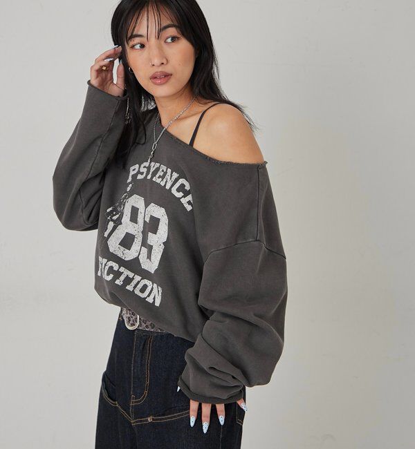  「ELLIOTT NUMBERIHG ONE-SHOULDERSWEATSHIRT」|Tシャツ・カットソー|