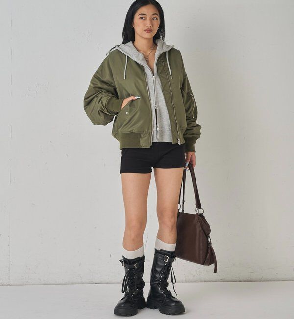  「【SLOPPY】 RIBBED SHORTS/リブショートパンツ」|チノ|