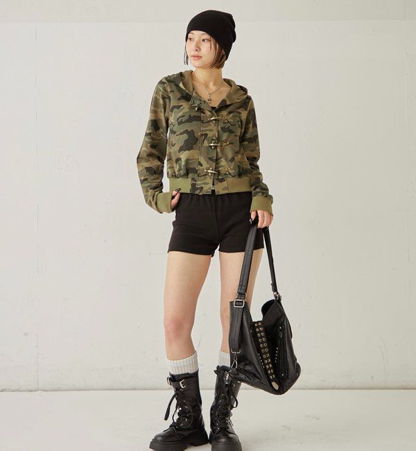  「【SLOPPY】 RIBBED SHORTS/リブショートパンツ」|チノ|