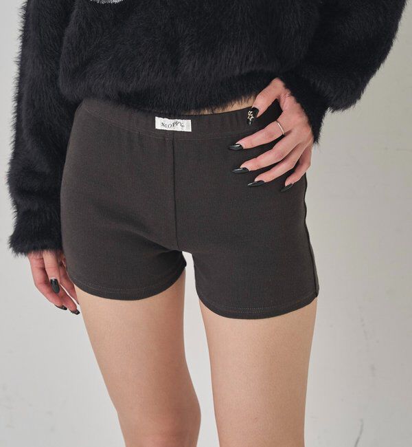  「【SLOPPY】 RIBBED SHORTS/リブショートパンツ」|チノ|