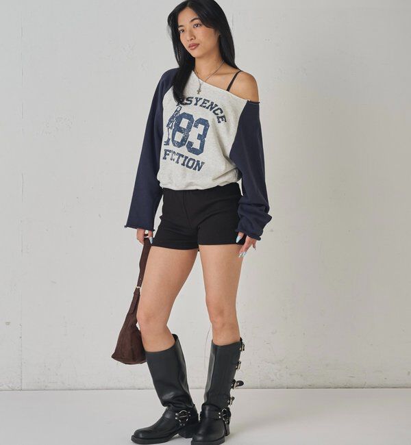  「【SLOPPY】 RIBBED SHORTS/リブショートパンツ」|チノ|