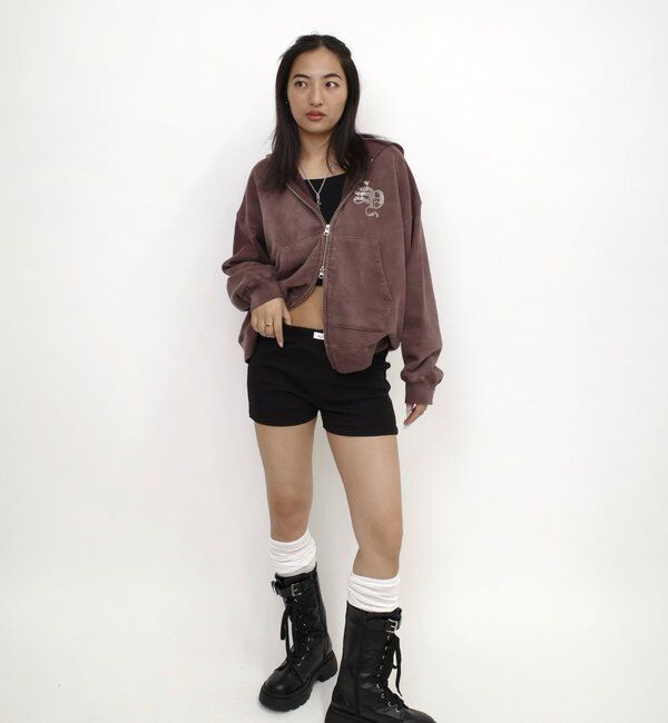  「【SLOPPY】 RIBBED SHORTS/リブショートパンツ」|チノ|