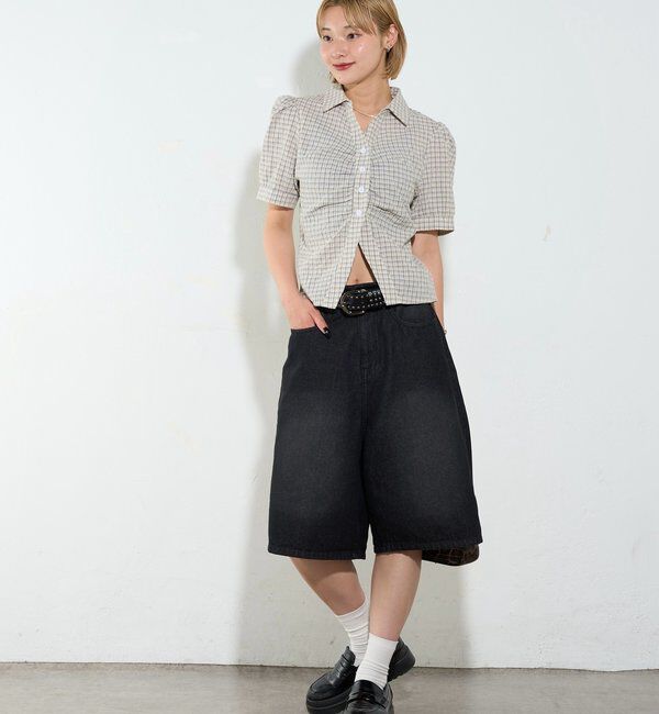  「パフスリーブギャザーブラウス」|シャツ・ブラウス|