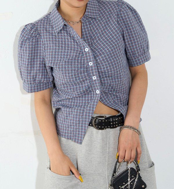  「パフスリーブギャザーブラウス」|シャツ・ブラウス|