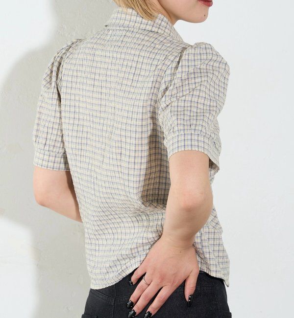  「パフスリーブギャザーブラウス」|シャツ・ブラウス|