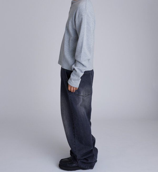  「【Sourcream】Heavy waffle henley tops」|Tシャツ・カットソー|