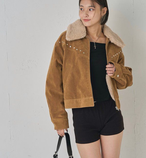  「BOA COLLAR STUDDED SUEDE BLOUSON」|ブルゾン・スタジャン|