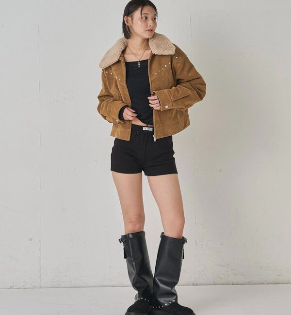  「BOA COLLAR STUDDED SUEDE BLOUSON」|ブルゾン・スタジャン|