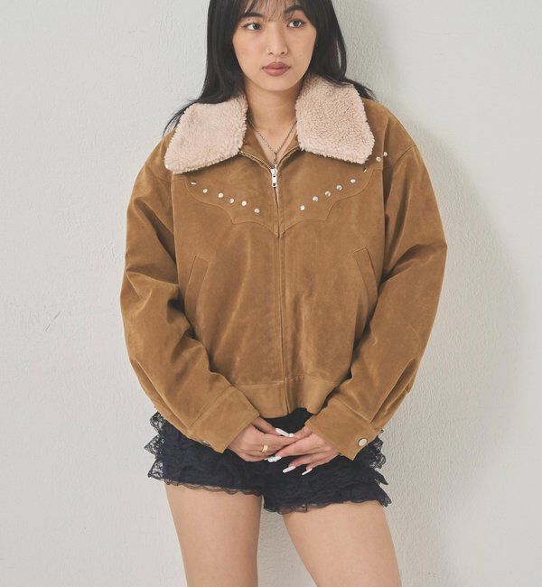  「BOA COLLAR STUDDED SUEDE BLOUSON」|ブルゾン・スタジャン|