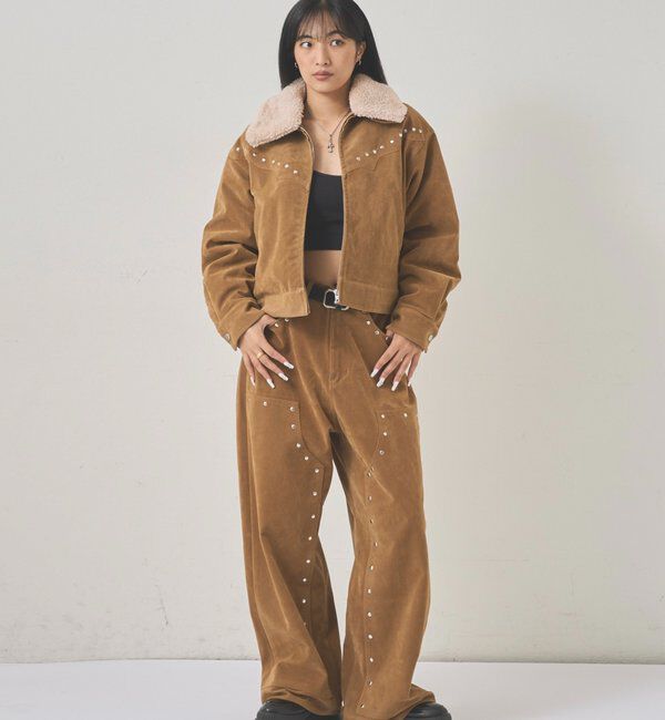  「BOA COLLAR STUDDED SUEDE BLOUSON」|ブルゾン・スタジャン|