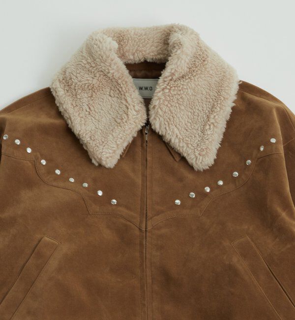  「BOA COLLAR STUDDED SUEDE BLOUSON」|ブルゾン・スタジャン|