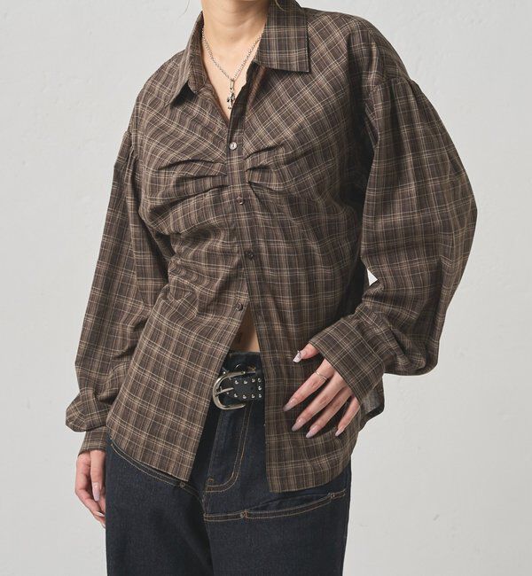  「パフスリーブダーツシャツ」|シャツ・ブラウス|ブラック