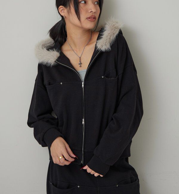  「SLASH POCKET FUR PARKA」|パーカー|
