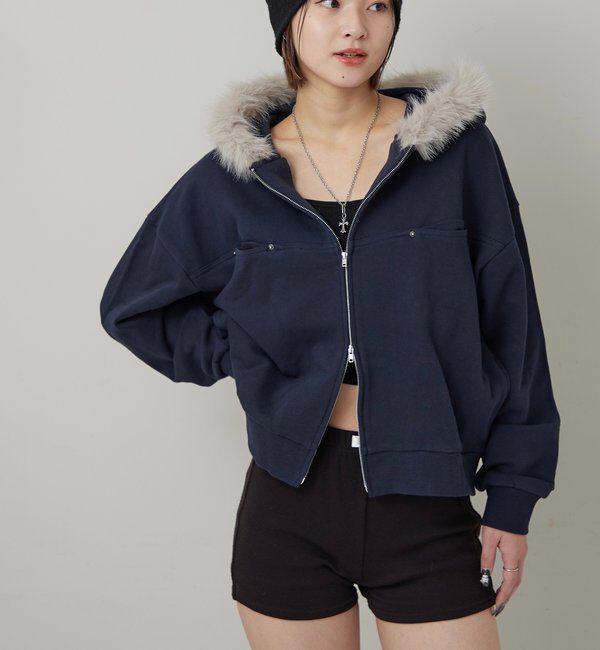  「SLASH POCKET FUR PARKA」|パーカー|