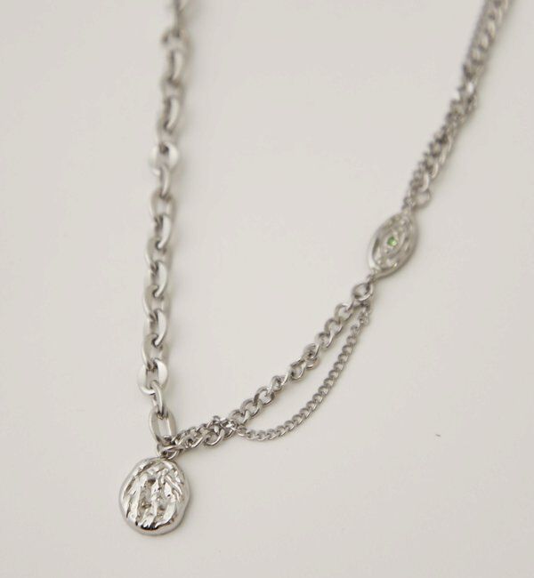  「MIXED CHAIN PLATE NECKLACE」|リング|