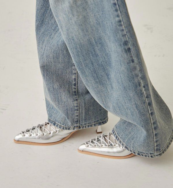  「LACE-UP EYELET MULES」|ロングブーツ|