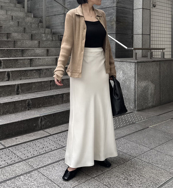  「【新色/ブラウン】バイアススカート」|スカート|