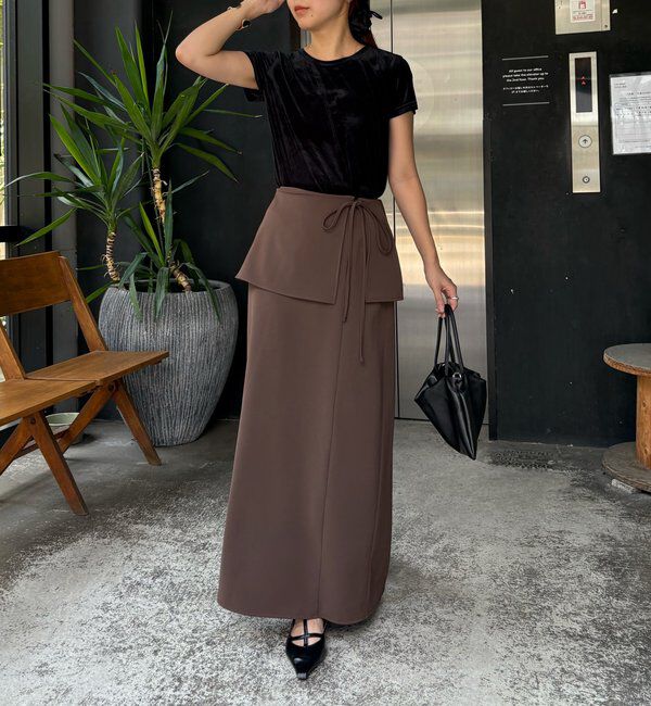  「【腰回りカバー】レイヤードマキシスカート」|スカート|