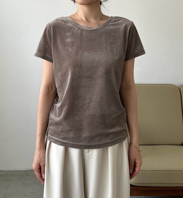 「【前後2WAY】シアーベロアTシャツ」|Tシャツ・カットソー|