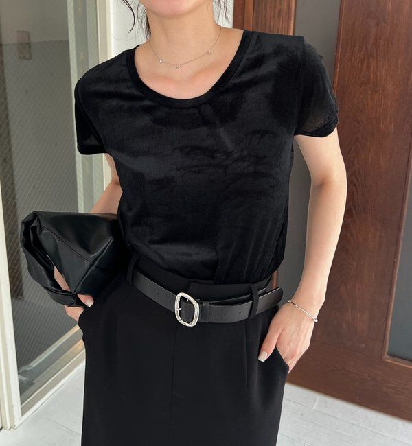  「【前後2WAY】シアーベロアTシャツ」|Tシャツ・カットソー|