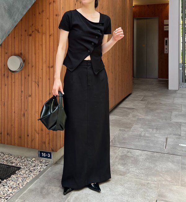  「フリルボタンチビ袖カーディガン」|カーディガン|