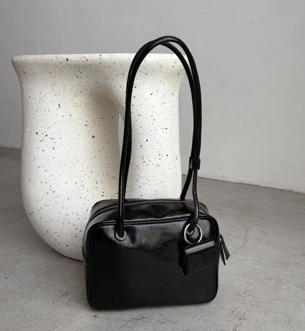  「エナメルスクエアボストンバッグ」|トートバッグ|