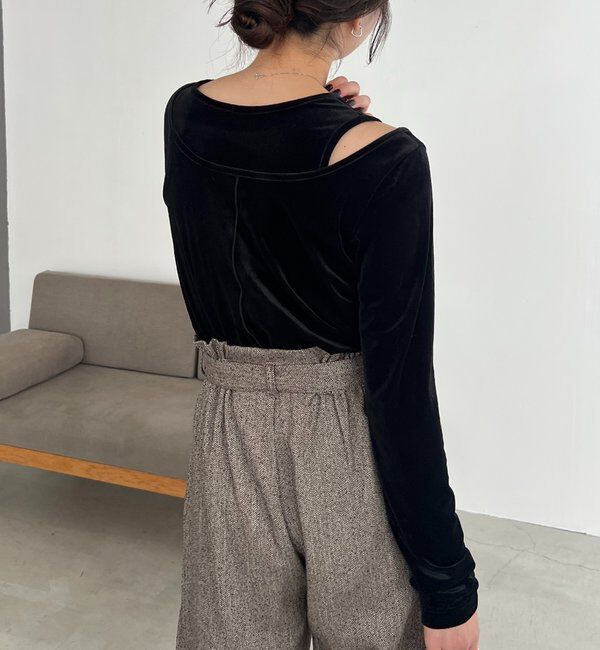  「レイヤードベロアTシャツ」|Tシャツ・カットソー|