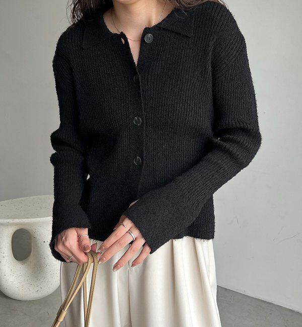  「ビアードカラーニット」|カーディガン|