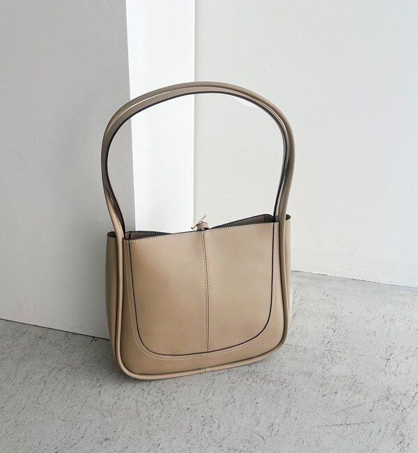  「【新色/ベージュ】トリミングトートバッグ」|トートバッグ|ベージュ