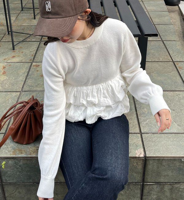  「バルーンティアードプルオーバー」|ニット・セーター|