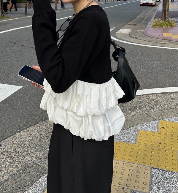  「バルーンティアードプルオーバー」|ニット・セーター|