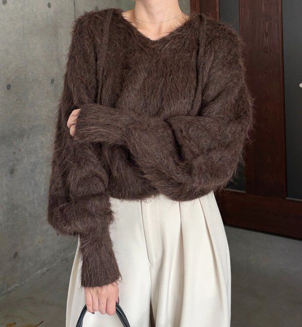  「シャギーニットフーディ」|ニット・セーター|