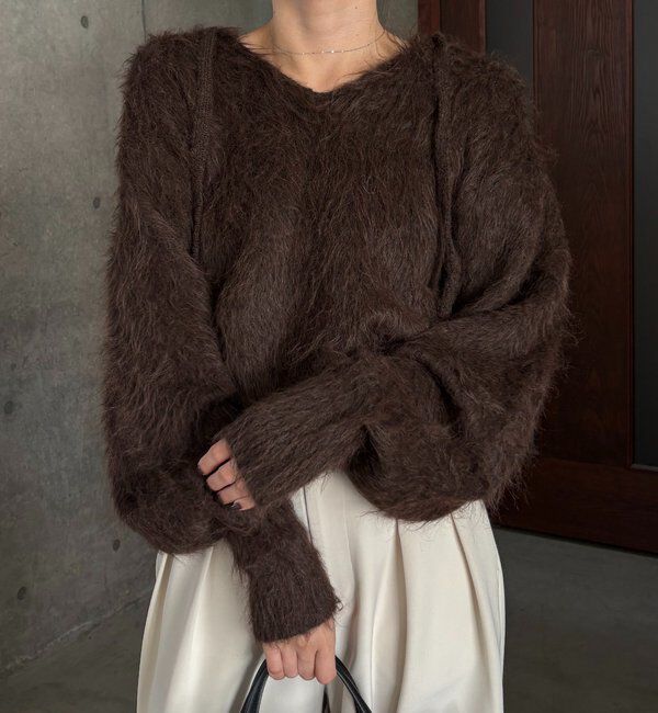  「シャギーニットフーディ」|ニット・セーター|