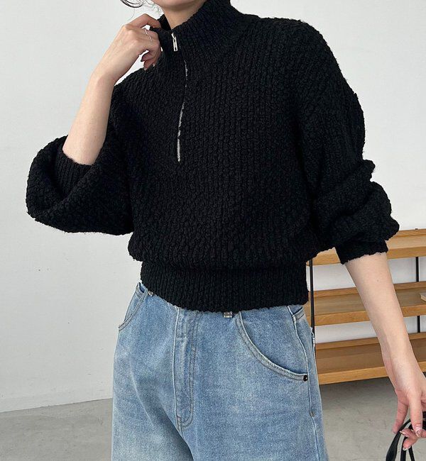 「ハーフジップニット」|ニット・セーター|
