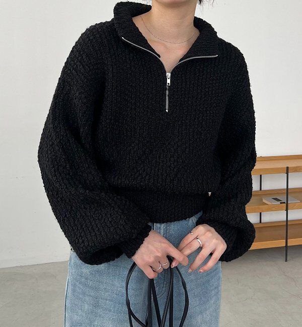 「ハーフジップニット」|ニット・セーター|