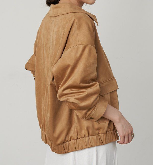  「《セットアップ着用可能》フェイクスウェードブルゾン」|ブルゾン・スタジャン|