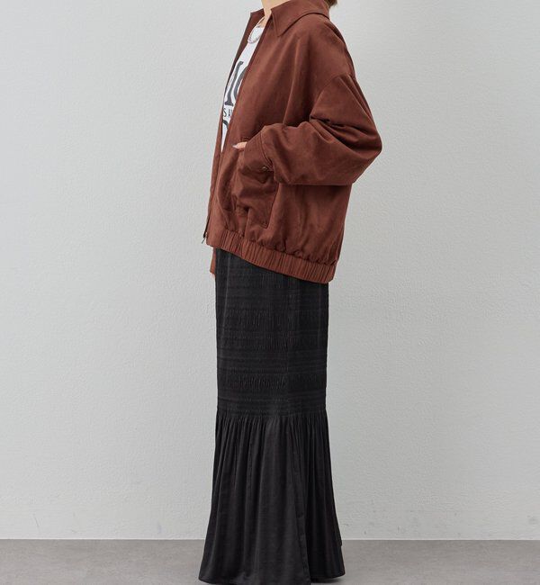  「《セットアップ着用可能》フェイクスウェードブルゾン」|ブルゾン・スタジャン|