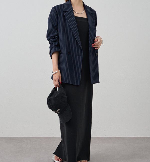  「ストライプビッグジャケット」|テーラードジャケット|