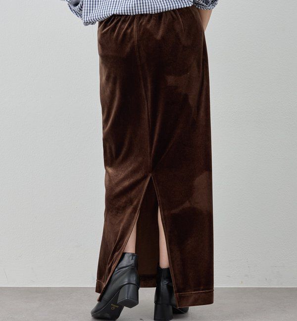  「【新色登場】【セットアップ対応】ベロアタイトスカート」|スカート|