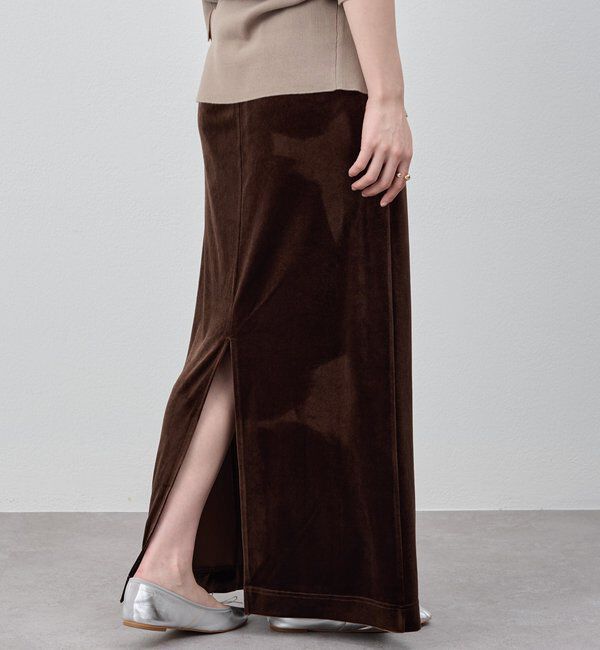  「【新色登場】【セットアップ対応】ベロアタイトスカート」|スカート|